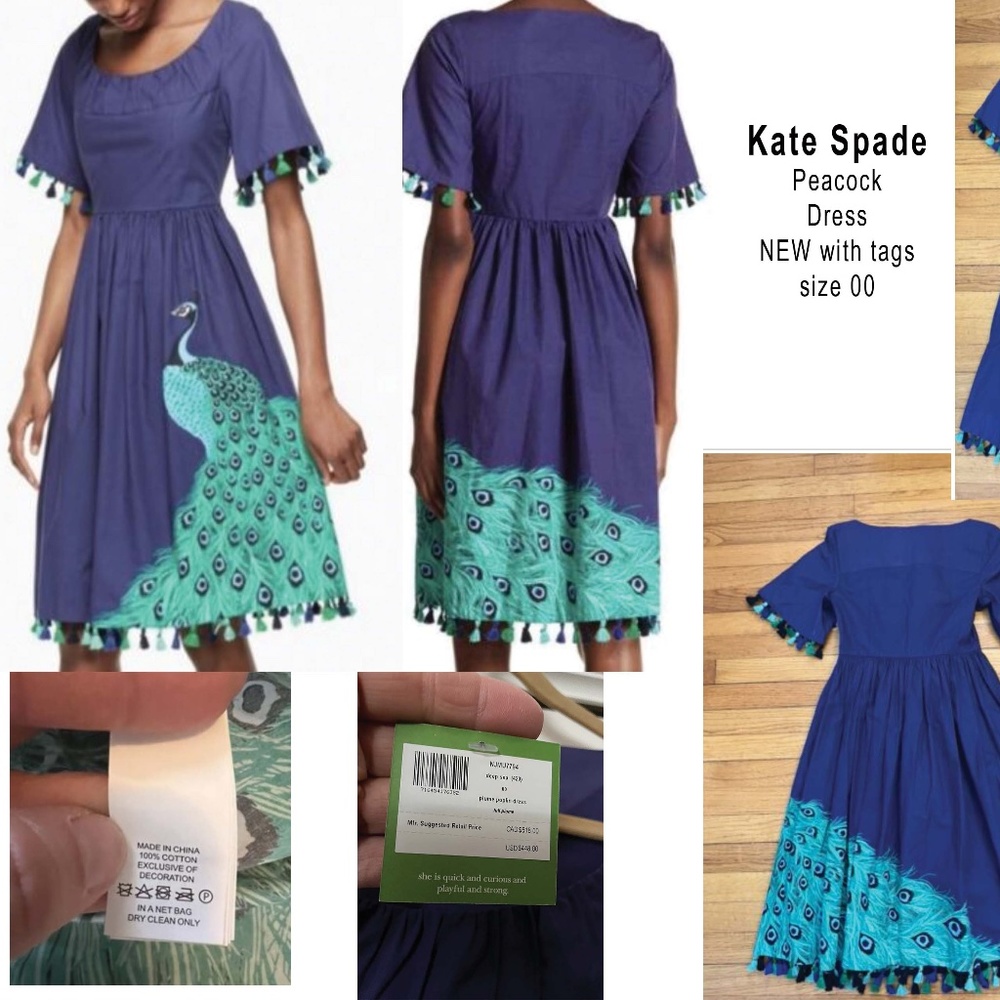 Kate Spade Peacock Dress size 0